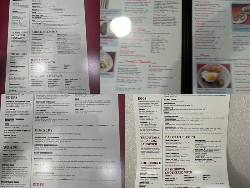 Darrell’s Diner Menu