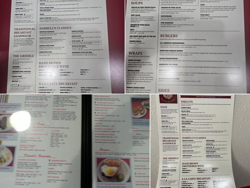Darrell’s Diner Menu