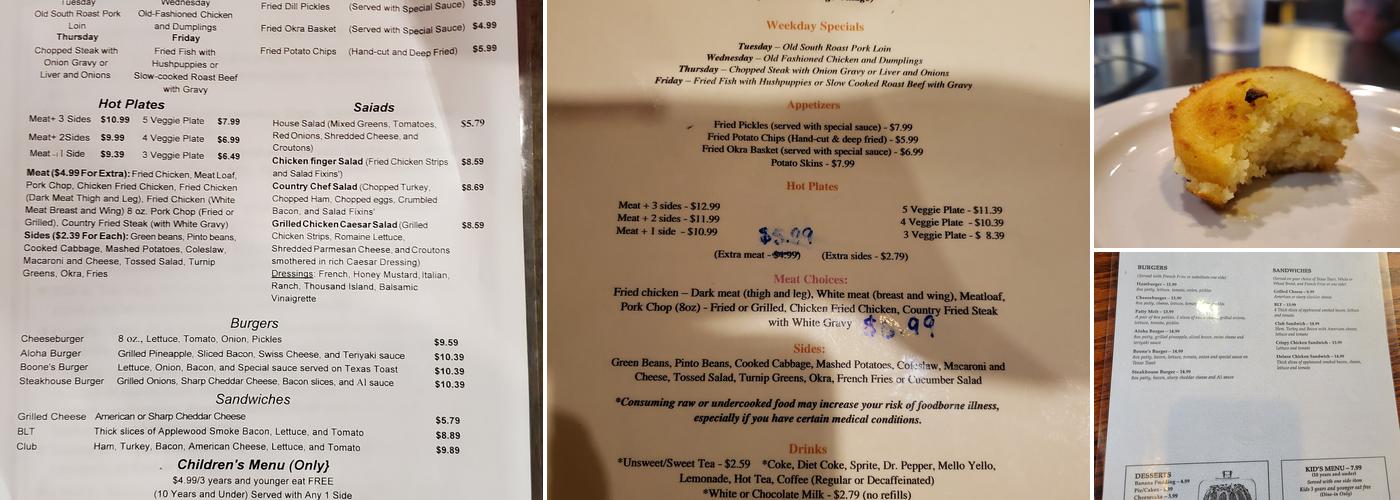 Sweet P's Southern Style Menu