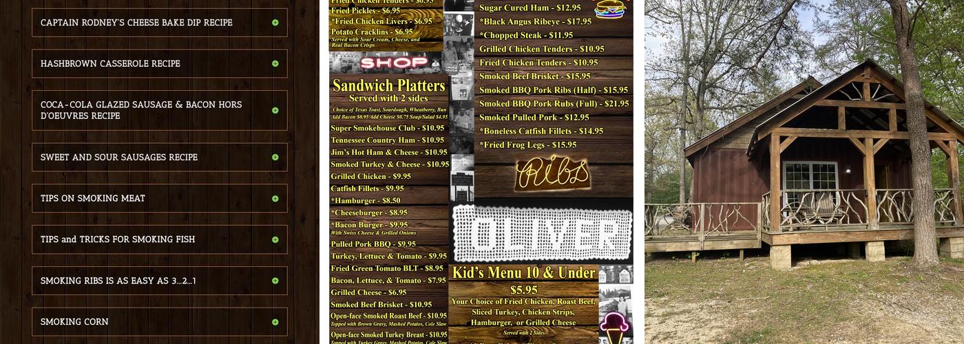 The Smokehouse Lodge & Cabins Menu