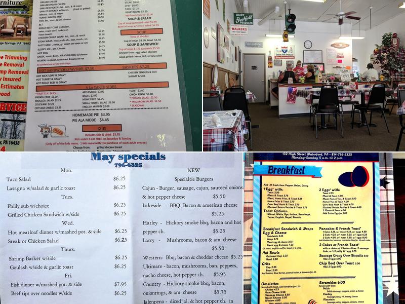 Kim's Waterford Diner Menu