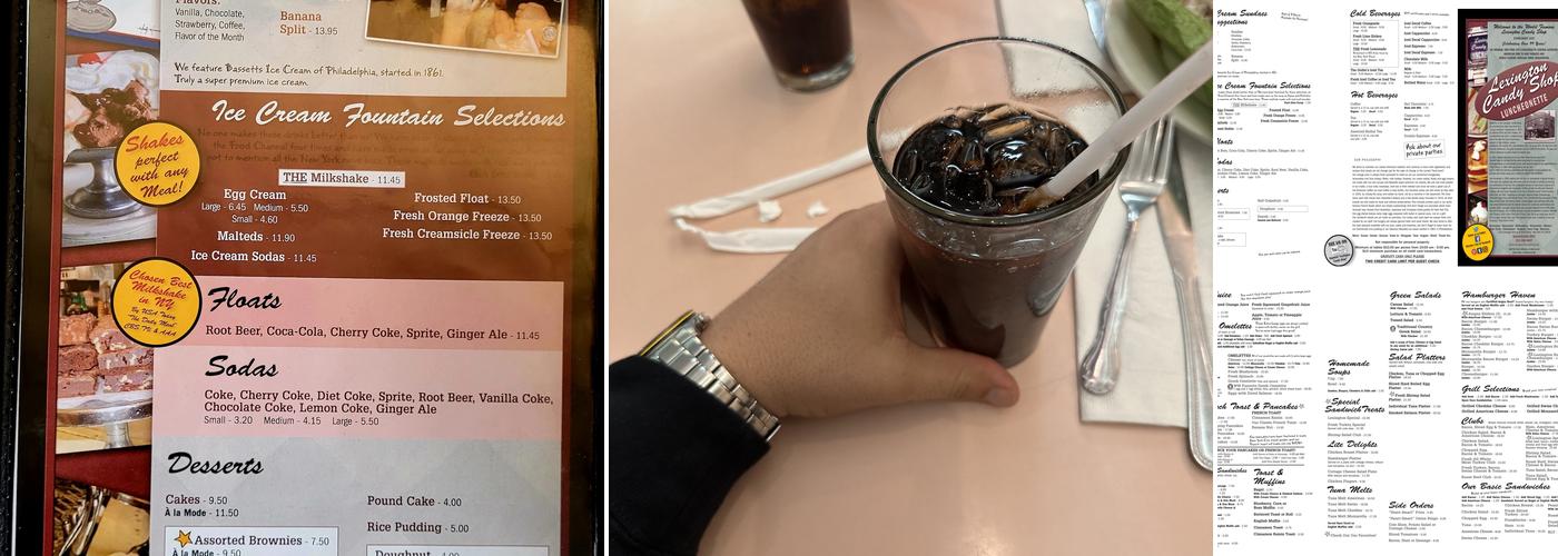 Lexington Candy Shop Menu