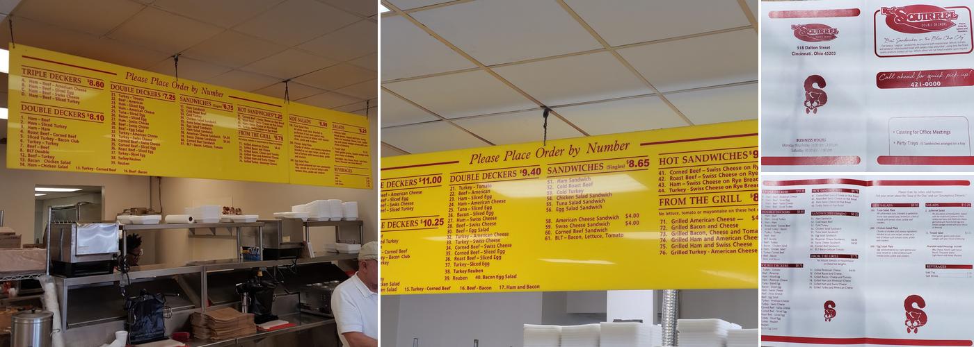 Red Squirrel Menu