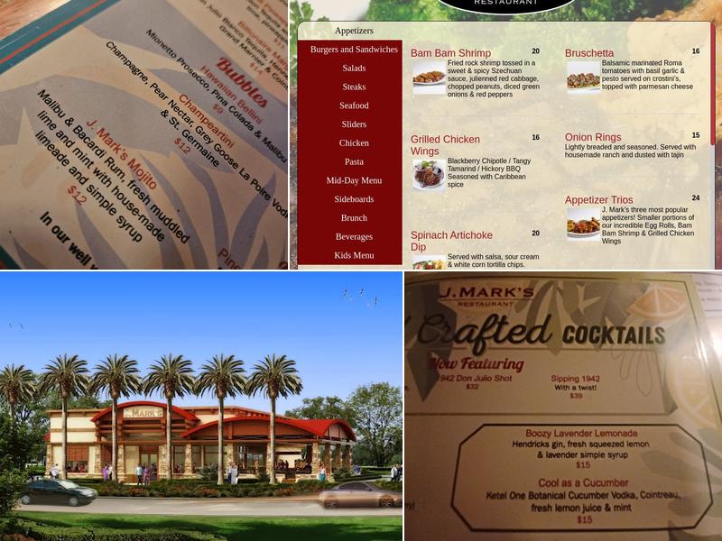 J.Mark's Restaurant Menu