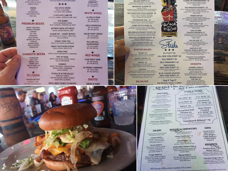 Kid Rock's Big Ass Honky Tonk Rock N' Roll Steakhouse Menu