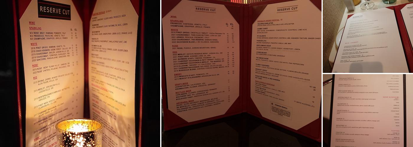 Reserve Cut Menu