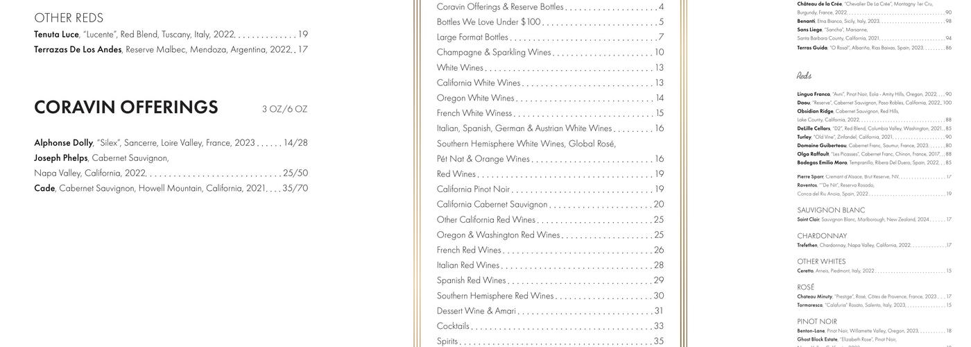 BLVD Steakhouse Menu