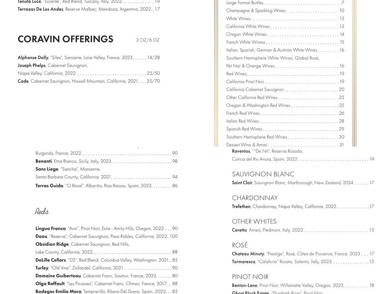 BLVD Steakhouse Menu