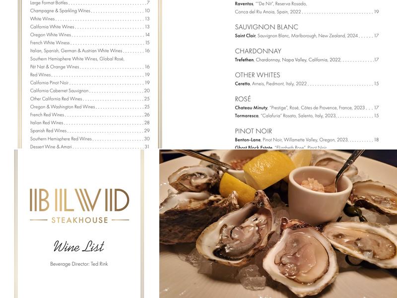 BLVD Steakhouse Menu