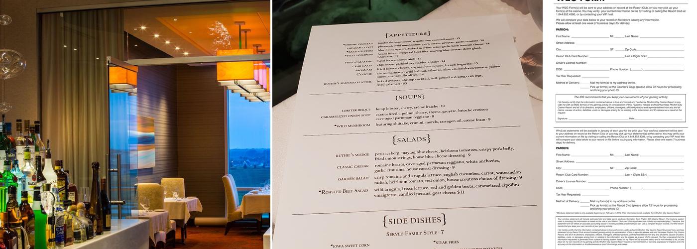 Ruthie's Steaks & Seafood Menu