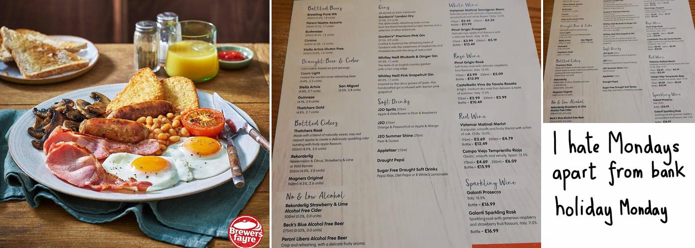 Malt & Myre Brewers Fayre Menu