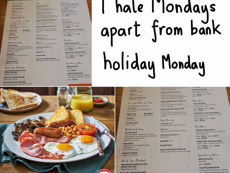 Malt & Myre Brewers Fayre Menu