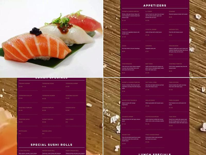 Tekka Japanese Grill & Sushi Lexington KY Menu