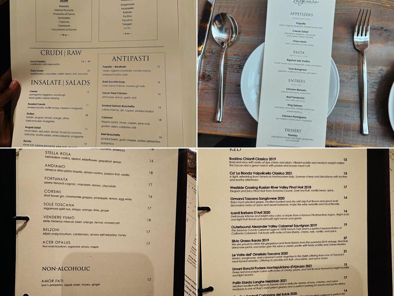 Tagliata Menu