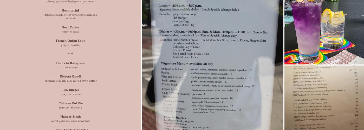 The Butcher Shop Menu