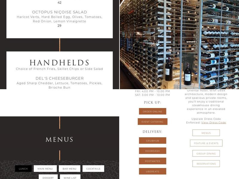 Del Frisco's Double Eagle Steakhouse Menu