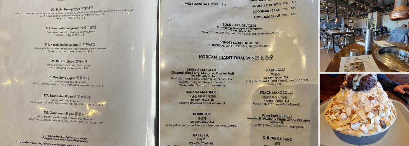 Daebak Korean BBQ Menu