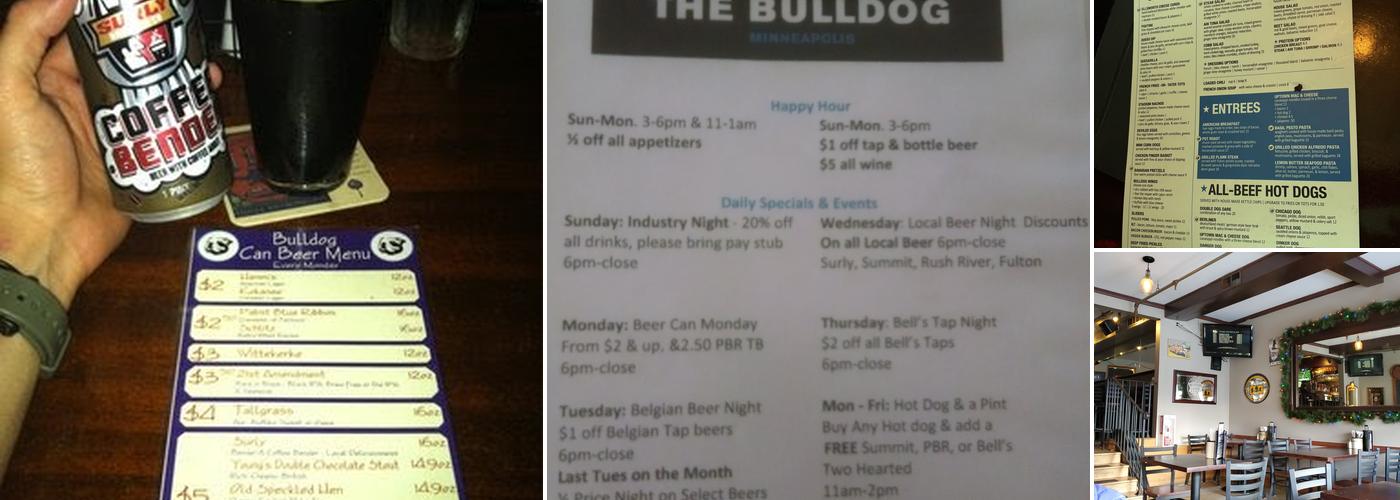 The Bulldog Uptown Menu