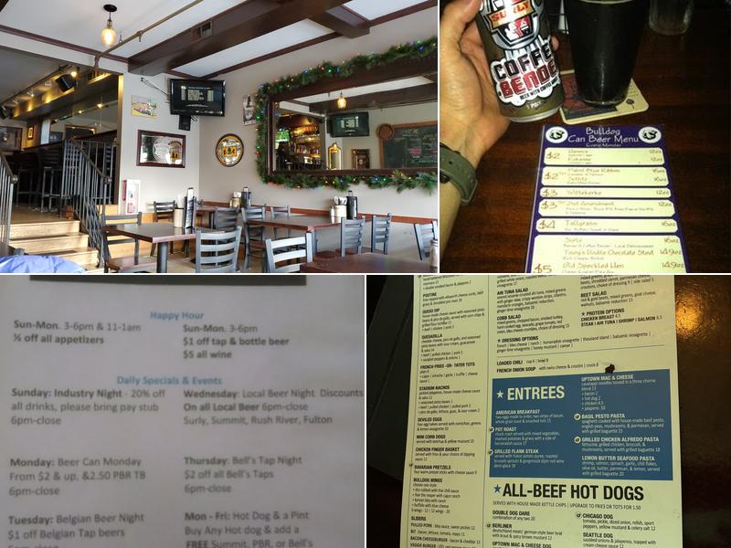 The Bulldog Uptown Menu