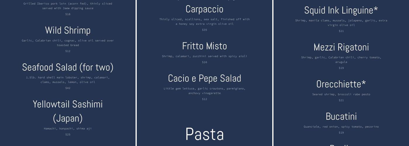 Rooftop Chef (delivery only) Menu