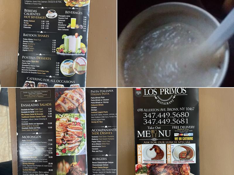Los Primos Restaurant Menu