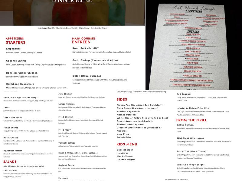 Salsa Con Fuego Menu