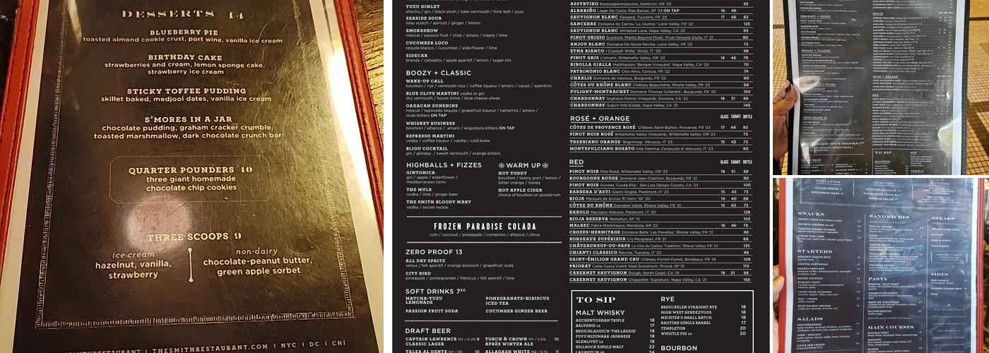 The Smith Menu