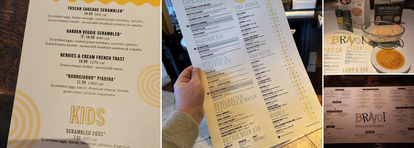 Bravo! Italian Kitchen Menu