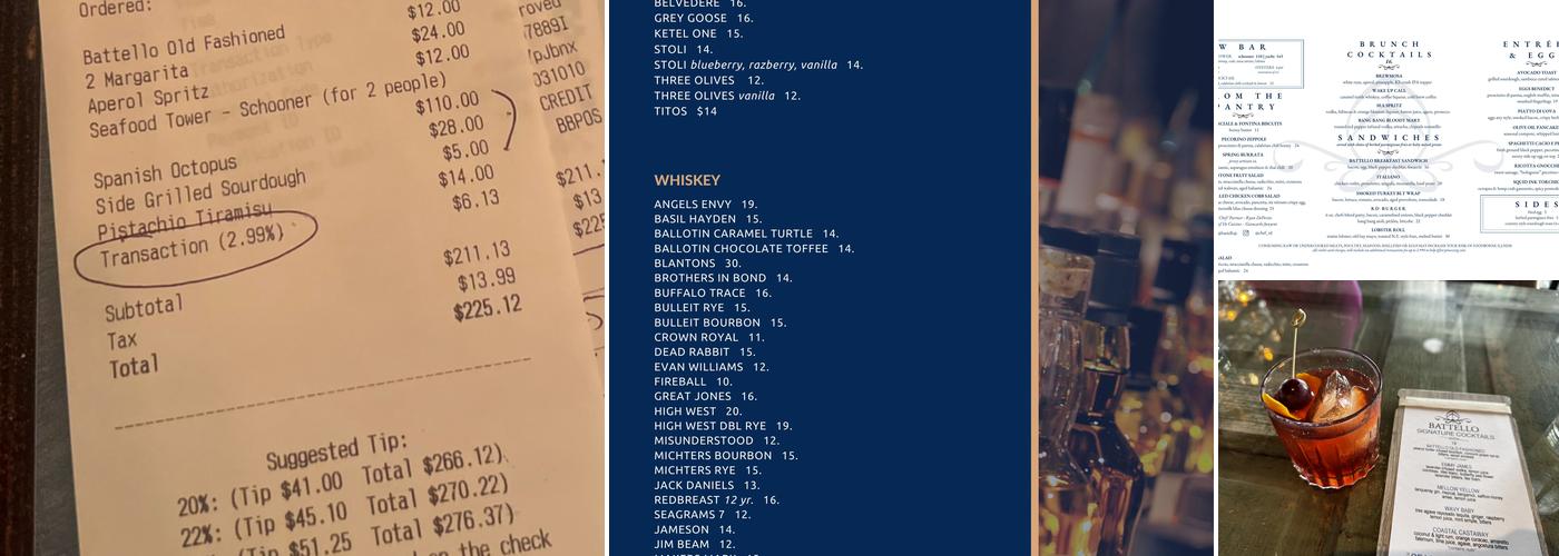 Battello Menu