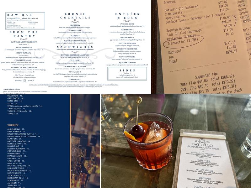 Battello Menu
