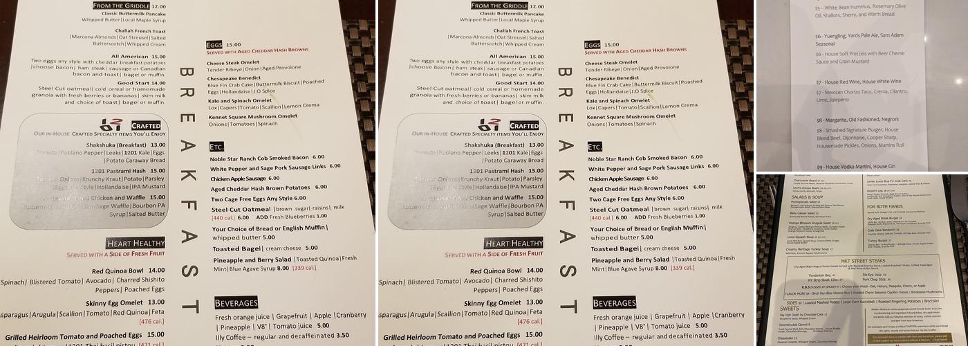 13 Restaurant Menu