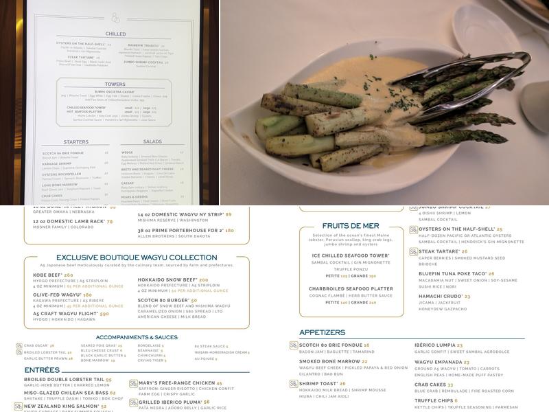 Scotch 80 Prime Menu