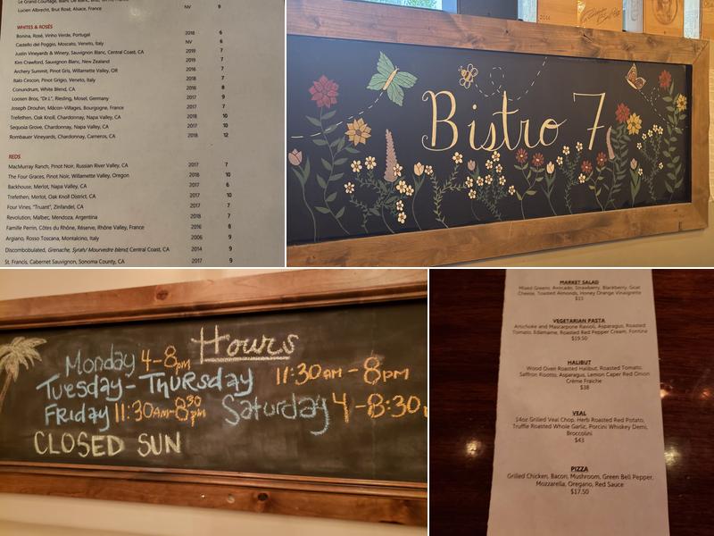 Bistro 7 Menu