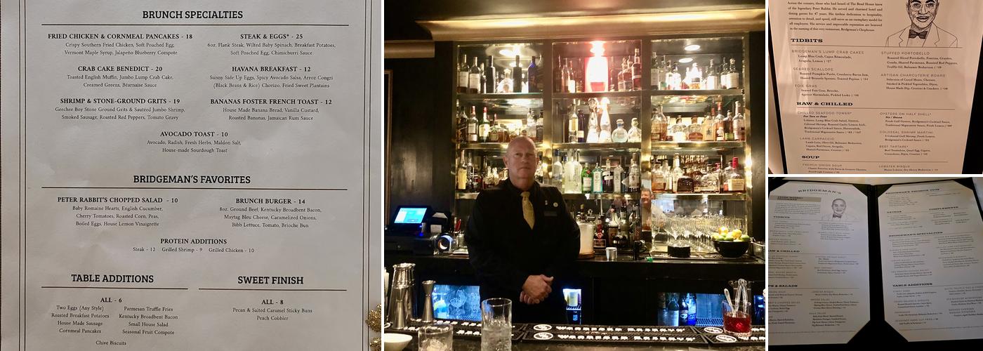 Bridgeman's Chophouse Menu