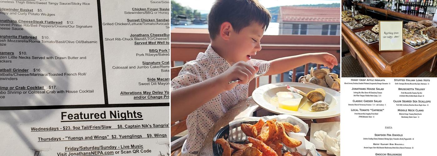 Jonathans Restaurant Menu