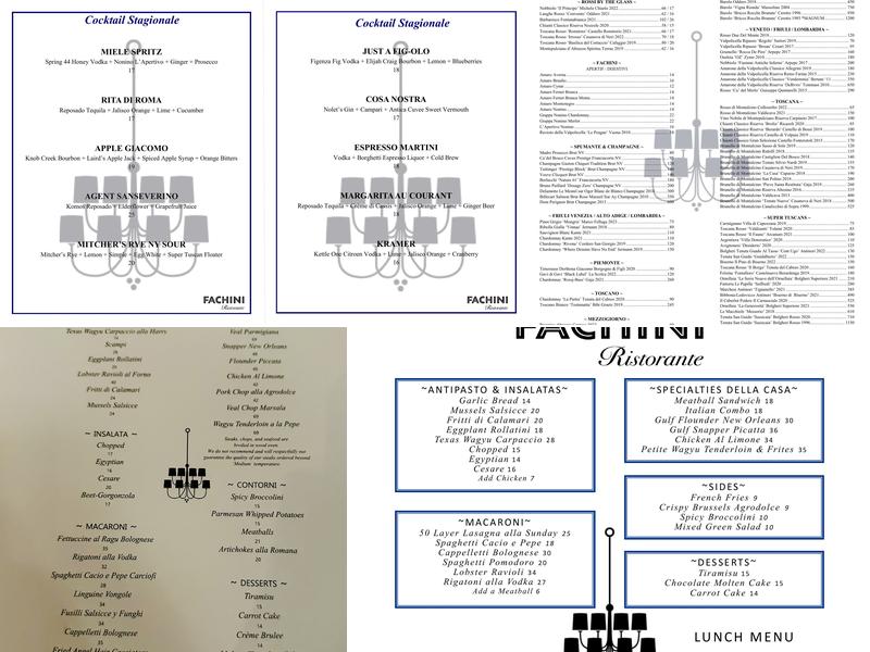 Fachini Menu