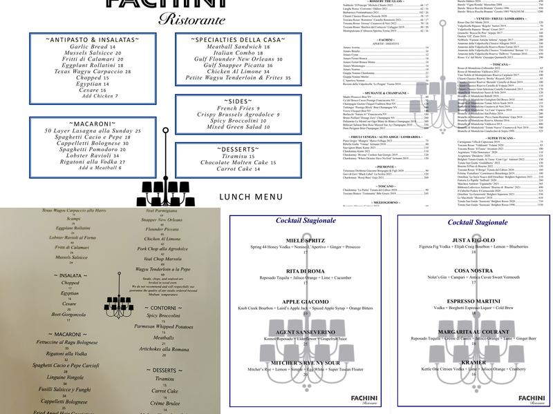 Fachini Menu