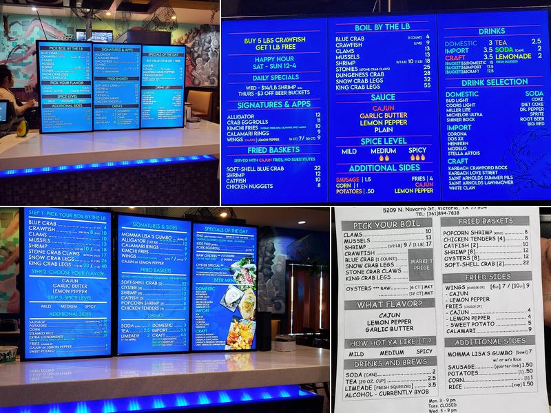 Dockside Boiling Pot Menu