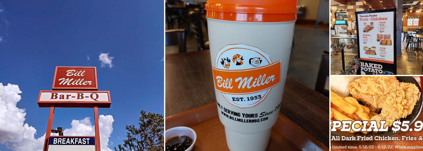 Bill Miller BBQ Menu