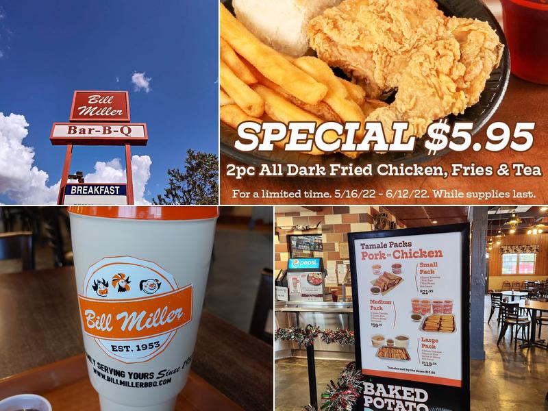 Bill Miller BBQ Menu
