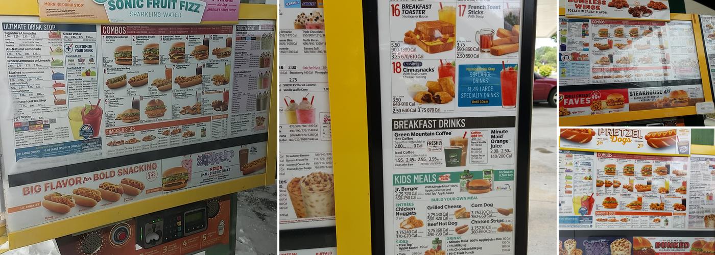 Sonic Drive-In Menu
