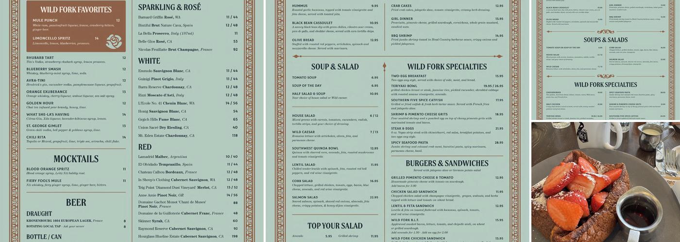 Wild Fork Menu