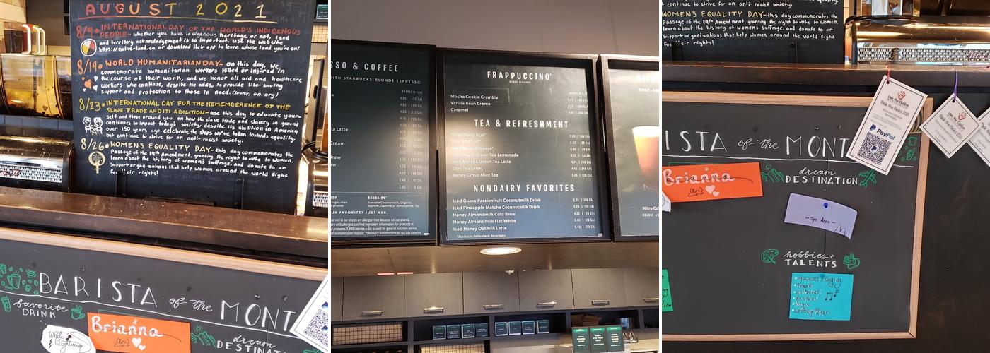 Starbucks Coffee Company Menu