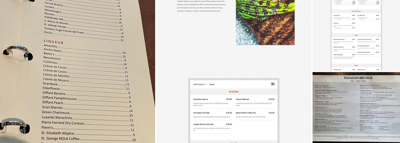 Patagōn Menu