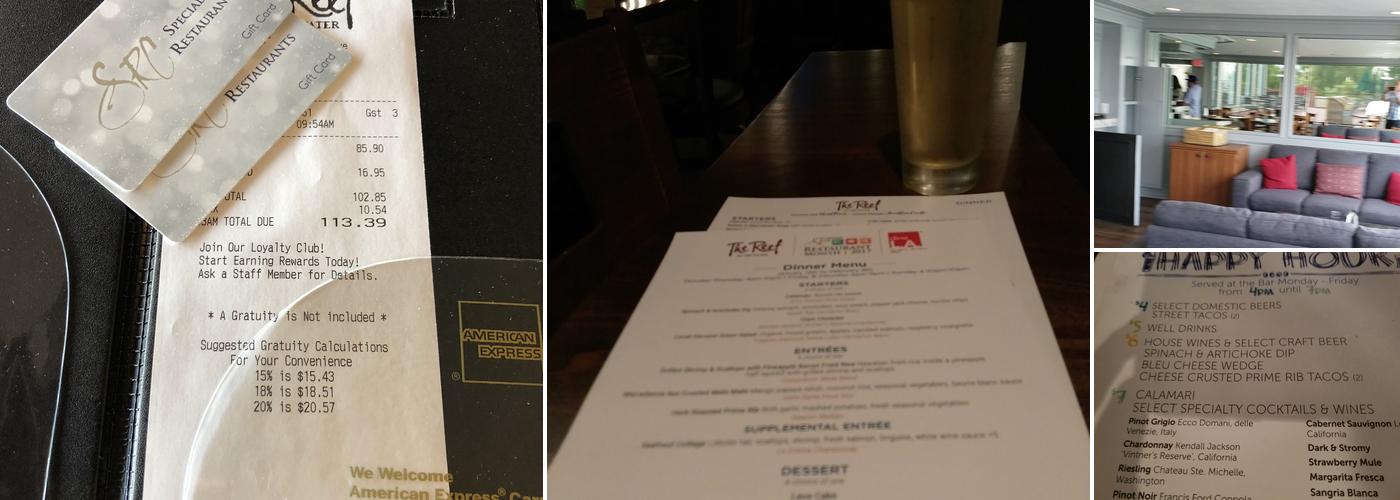 Reef Special Events Menu