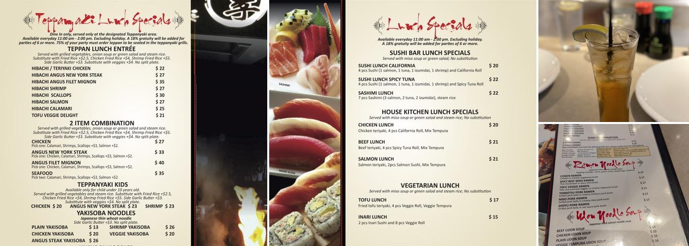 Shiki Sushi Sportsbar Redlands Menu