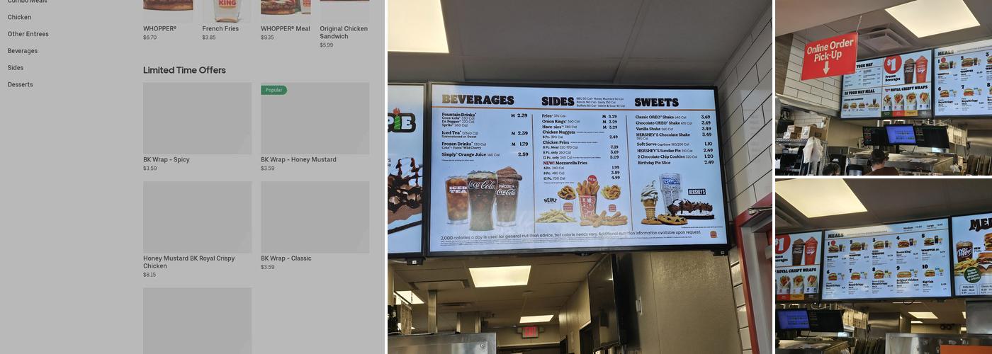 Burger King Menu
