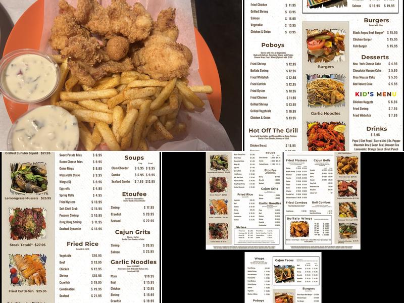 Red Crawfish Seafood & Wings Menu