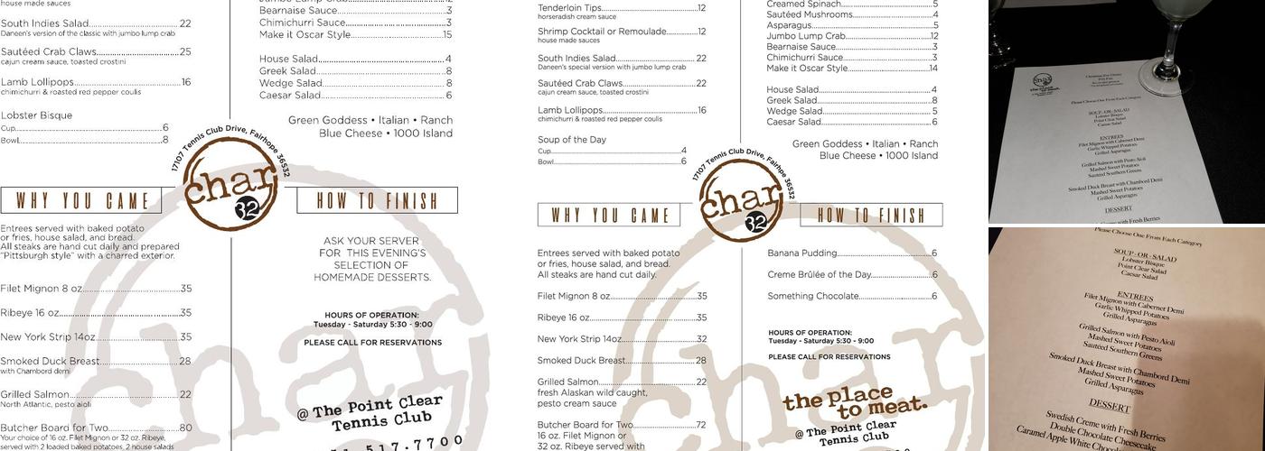 Char 32 Menu