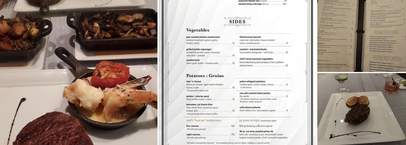 PY Steakhouse Menu